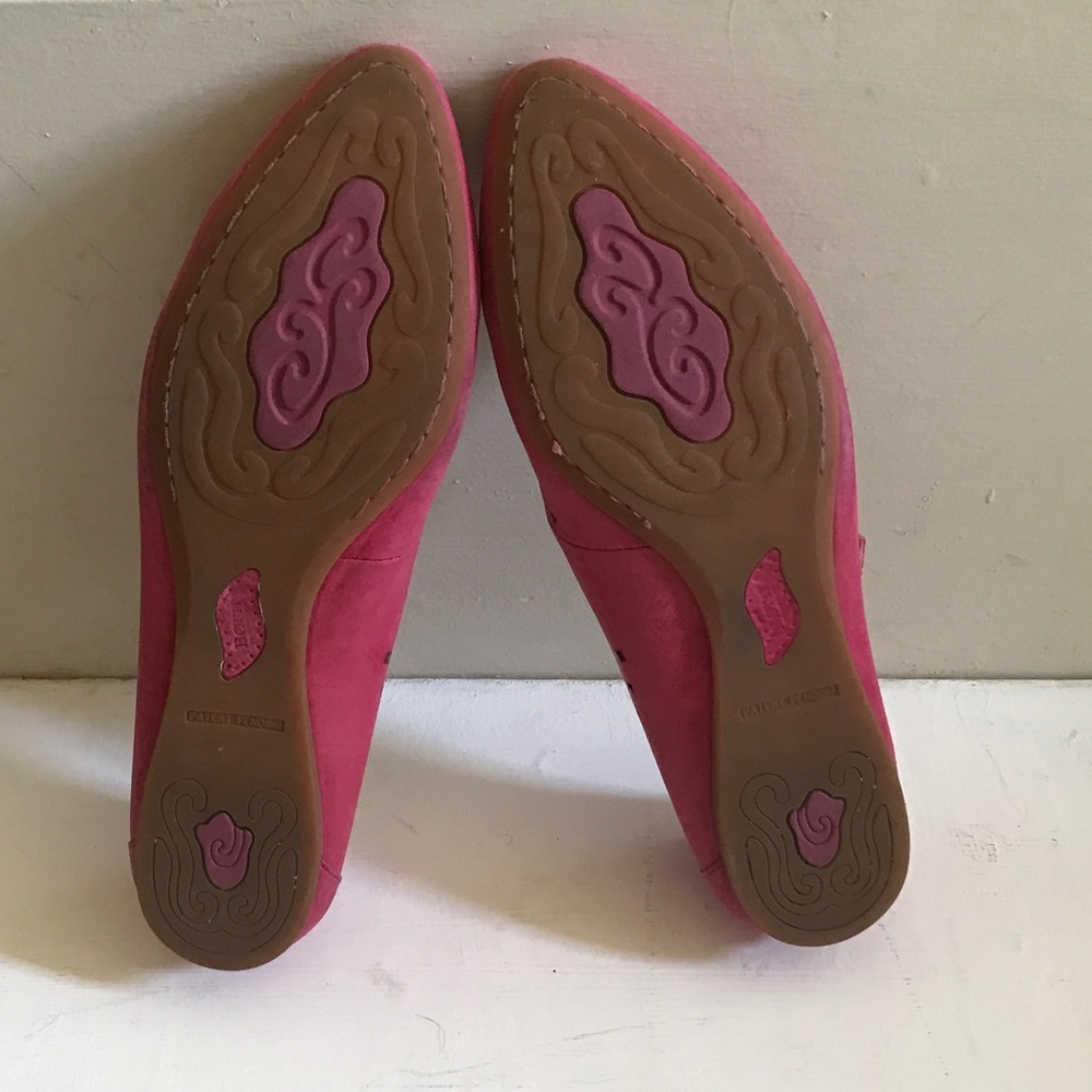 Born pink perforated leather Mary Jane flats 8.5 - Picture 2 of 6